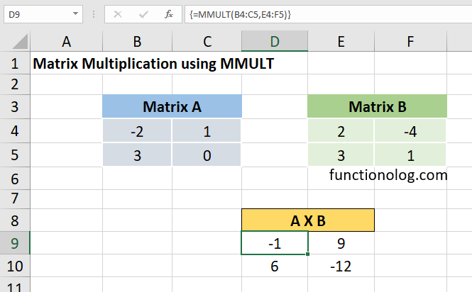 matrix multiplication using mmult